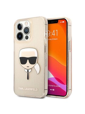 KARL LAGERFELD KARL LAGERFELD Etui na telefon Head Glitter Złoty