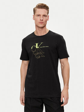 Calvin Klein Jeans Calvin Klein Jeans T-Shirt Monogram Echo J30J325352 Czarny Regular Fit