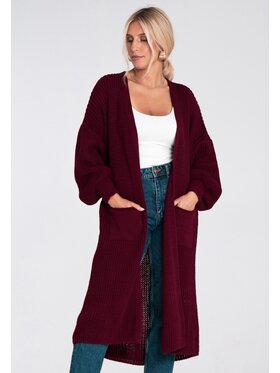 FIGL FIGL Kardigán M1239 Bordová Regular Fit