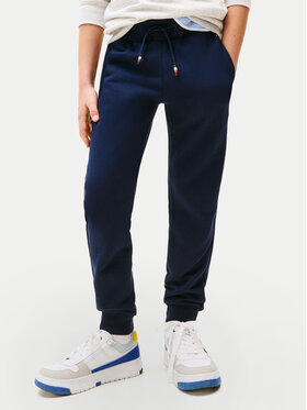 Tommy Hilfiger Tommy Hilfiger Spodnie dresowe Script Flag KB0KB09694 Granatowy Regular Fit