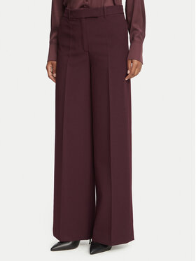 Tommy Jeans Tommy Jeans Hlače iz tkanine Tuxedo  WW0WW51858 Bordo rdeča Wide Leg