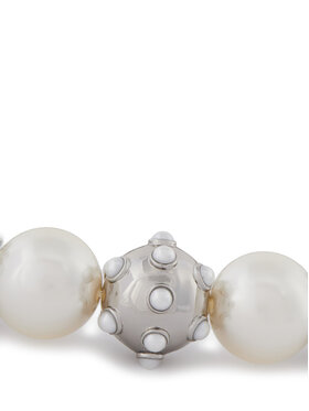 Marc Jacobs Ogrlica Pearl Dot Statement Neklace 2R3JNC001J52 Srebrna