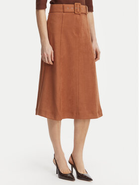 Rinascimento Rinascimento Suknja od imitacije kože CFC0127915003 Smeđa Regular Fit