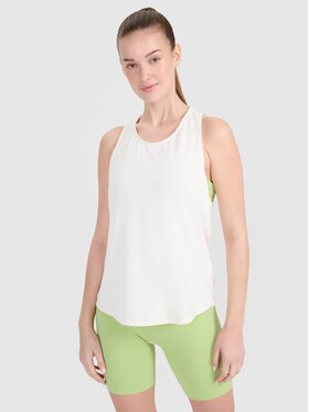 4F 4F Tank top 4FWSS25TFSLF412-11S Biały Oversize