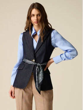 Oltre Oltre Marynarka L401R000068N034 Niebieski Regular Fit
