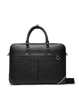 Tommy Hilfiger Tommy Hilfiger Geantă pentru laptop Th Central Slim Computer Bag AM0AM10562 Negru