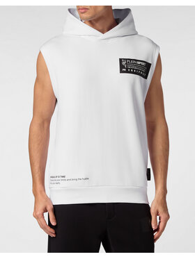 Plein Sport Plein Sport Top 14285 Biały Relaxed Fit