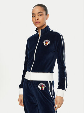 Tommy Jeans Tommy Jeans Bluza Velvet DW0DW20565 Granatowy Slim Fit