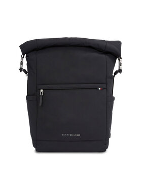Tommy Hilfiger Tommy Hilfiger Rucsac Th Signature Rolltop Backpack AM0AM12221 Negru