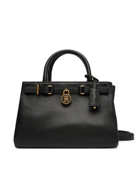 Tommy Hilfiger Tommy Hilfiger Дамска чанта American Icon Mini Tote Leather AW0AW17926 Черен