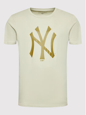 New Era T-shirt New York Yankees MLB Logo 12033497 Bež Regular Fit