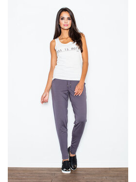 FIGL FIGL Dámské kalhoty M280 Šedá Regular Fit