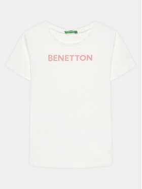 United Colors Of Benetton United Colors Of Benetton T-krekls 3096C10D2 Balts Regular Fit