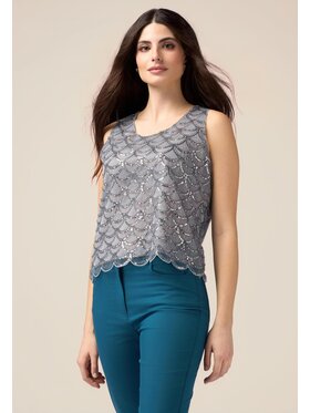 Oltre Oltre Bluzka 2470J000701N003 Szary Regular Fit