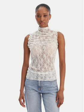 Vero Moda Vero Moda Bluzka Lisa 10337963 Biały Tight Fit