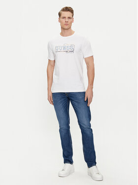 Guess Majica M4GI26 J1314 Bela Slim Fit