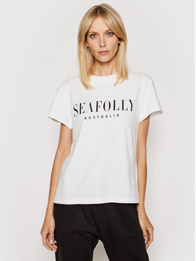 Seafolly Seafolly T-Shirt Leisure 54570 Biały Regular Fit