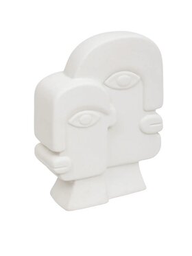MIAhome MIAhome Figurka z dolomitu biała FACE 26 cm Biały