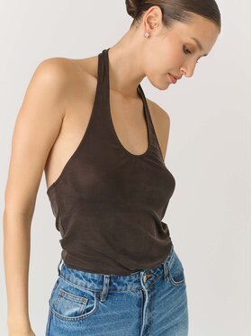 La Mania La Mania Top MILEY Brązowy Classic Fit