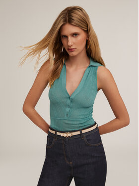 Motivi Motivi Maglione G314W003355N004 Turchese Slim Fit