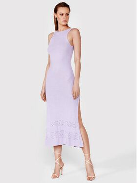Simple Simple Kötött ruha SUD066 Lila Slim Fit