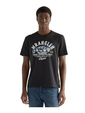 Wrangler Wrangler T-Shirt 112387021 Czarny Regular Fit