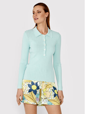 Simple Simple Bluse SWD004 Blau Regular Fit