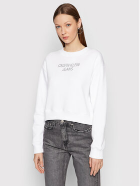 Calvin Klein Jeans Calvin Klein Jeans Majica dugih rukava J20J217298 Bijela Regular Fit