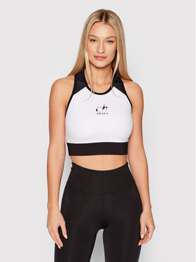 Deha Deha Top Net Insert B64423 Biela Slim Fit