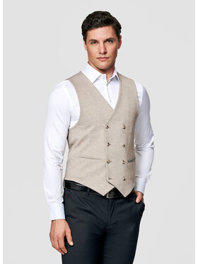Pako Lorente Pako Lorente Kamizelka P26SF-8X-007 Beżowy Slim Fit
