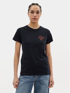 Lee Lee T-Shirt Small Logo 112350198 Czarny Regular Fit
