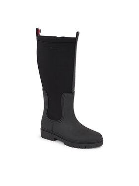 Tommy Hilfiger Tommy Hilfiger Guminiai batai Essential Tommy Rainboot FW0FW07666 Juoda