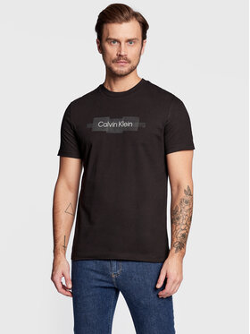 Calvin Klein Calvin Klein T-Shirt Striped Logo K10K110799 Černá Regular Fit