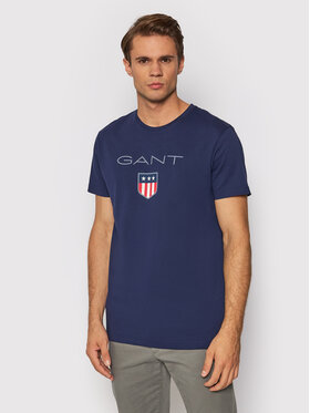 Gant Gant T-Shirt Shield 2003023 Dunkelblau Regular Fit