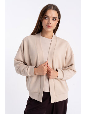 CLICK CLICK Kardigan 71-0048 Beżowy Regular Fit