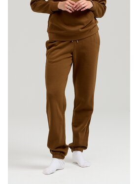 TeeShoppen TeeShoppen Joggery 'Basic Collection' Brązowy Regular Fit