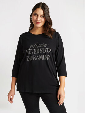 Fiorella Rubino Fiorella Rubino T-Shirt G289L008102N033 Czarny Regular Fit