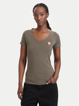 Guess Guess Футболка W2YI45 J1314 Хакі Slim Fit