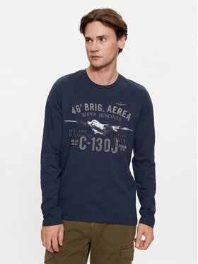Aeronautica Militare Aeronautica Militare Longsleeve 232TS2144J594 Dunkelblau Regular Fit