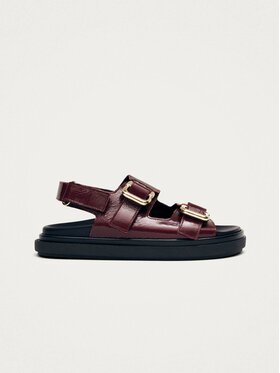 ALOHAS ALOHAS Sandały Harper Onix Burgundy Leather Sandals Bordowy