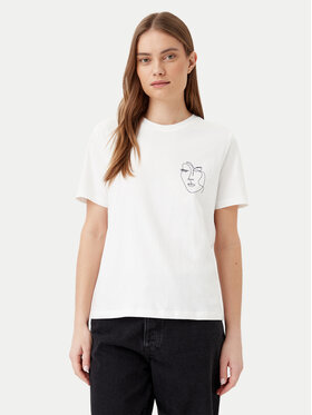 Vila Vila T-Shirt Sybilla 14103247 Λευκό Regular Fit