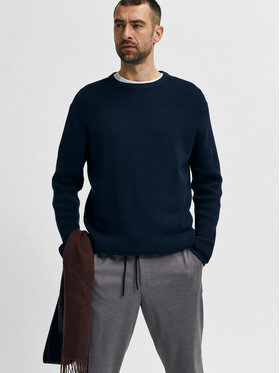 Selected Homme Selected Homme Megztinis Rocks 16079776 Tamsiai mėlyna Regular Fit
