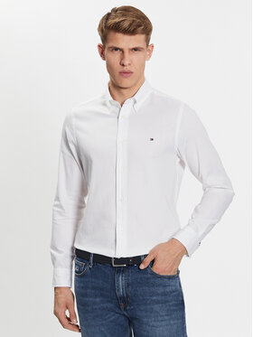 Tommy Hilfiger Tommy Hilfiger Πουκάμισο Flex Dobby MW0MW31816 Λευκό Slim Fit