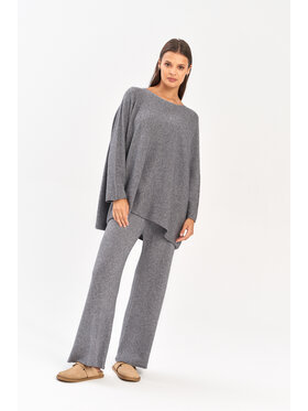 lemoniade lemoniade Komplet bluzka i spodnie LS513Z Szary Szary Oversize