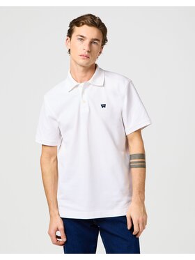 Wrangler Wrangler T-Shirt POLO SHIRT Biały Regular Fit