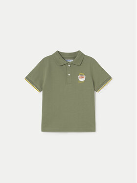 Mayoral Mayoral Тениска с яка и копчета 1108 Зелен Regular Fit