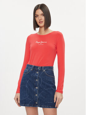 Pepe Jeans Pepe Jeans Majica New Virginia PL505203 Crvena Slim Fit