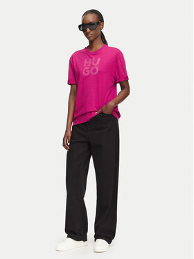 HUGO HUGO Majica Dashire_5 50566678 Temno rožnata Relaxed Fit