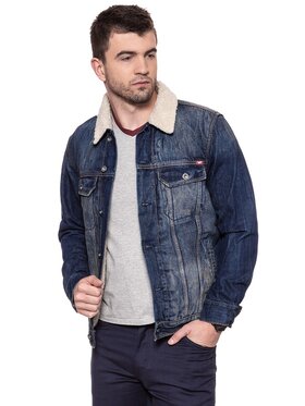 Mustang Mustang Kurtka zimowa NEW YORK SHEARLING Niebieski Regular Fit