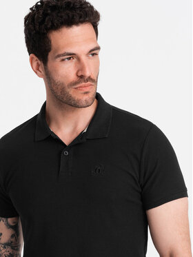 Ombre Ombre Polokošile OM-POBS-0100 Černá Regular Fit